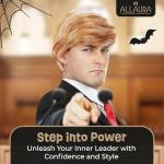Donald Trump Costume Kit: Wig, Tie, Flag Pin