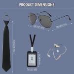 Secret Service Costume Set with Sunglasses and Earpiece