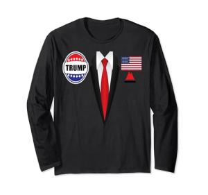 Trump Suit Halloween Costume Tee with Flag