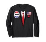 Trump Suit Halloween Costume Tee with Flag