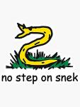 No Step on Snek Funny Political Parody Sticker