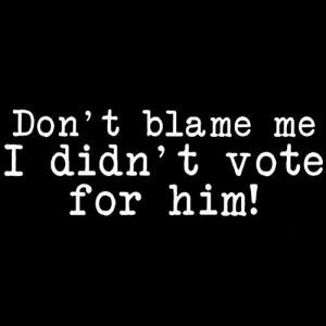 Don't Blame Me I Didn't Vote Vinyl Sticker