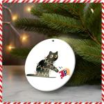 Hilarious Black Cat GOP Christmas Ornament