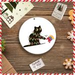 Hilarious Black Cat GOP Christmas Ornament