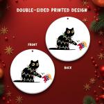 Hilarious Black Cat GOP Christmas Ornament
