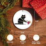Hilarious Black Cat GOP Christmas Ornament