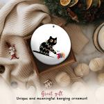 Hilarious Black Cat GOP Christmas Ornament