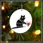 Hilarious Black Cat GOP Christmas Ornament
