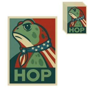 HOP Frog Design Stickers - Political Parody Pack