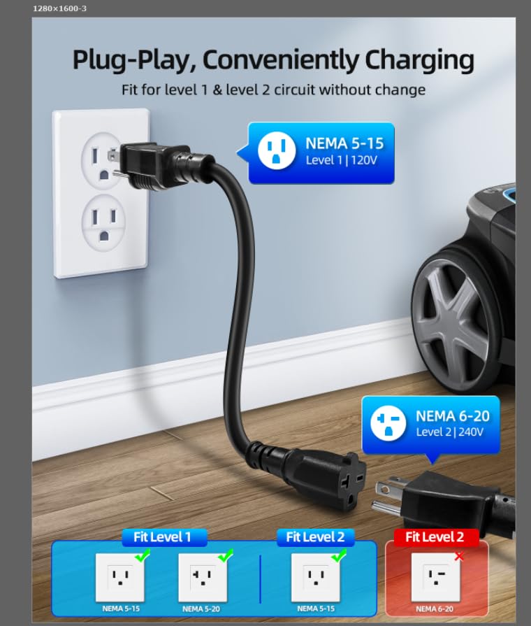 ShockFlo 16A Portable EV Charger with 6m Cable