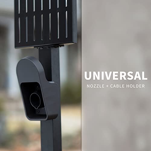 VIVO Outdoor EV Charging Stand with Hood