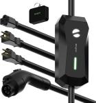Portable 16A Level 1/2 EV Charger with 25FT Cable