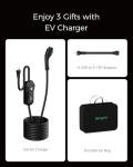 Portable 16A Level 1/2 EV Charger with 25FT Cable
