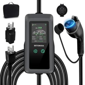 Portable 16Amp Level 1&2 EV Charger for Home-Travel