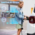 Portable 16Amp Level 1&2 EV Charger for Home-Travel