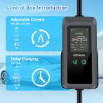 Portable 16Amp Level 1&2 EV Charger for Home-Travel
