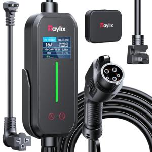 Raylix 16A Portable EV Charger with 21ft Cable