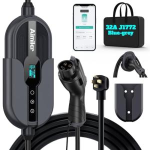 AIMILER Level 2 Portable EV Charger, 32A, 25ft
