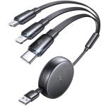 LISEN 3-in-1 Retractable Charging Cable for All Devices