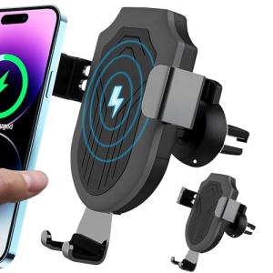 Wireless Car Charger - Fast Charging & Auto Clamping