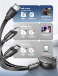LISEN 3-in-1 Retractable Charging Cable for All Devices