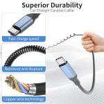 Coiled 3FT USB C Fast Charging Cable 2-Pack