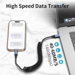 Coiled 3FT USB C Fast Charging Cable 2-Pack