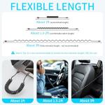 Coiled USB C Car Charging Cable, 2 Pack