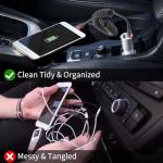 Coiled USB C Car Charging Cable, 2 Pack