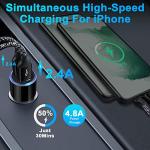 Dual Port USB Fast Car Charger - 2 Pack