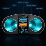 Dual USB Car Charger with LED Voltmeter