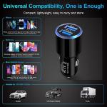 Dual Port USB Fast Car Charger - 2 Pack