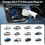 Portable 16Amp EV Charger with 17Ft Cable