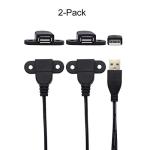 QiCheng&LYS USB Dual Female Charging Extension Cable