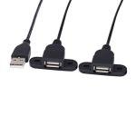 QiCheng&LYS USB Dual Female Charging Extension Cable