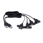 QiCheng&LYS USB Dual Female Charging Extension Cable