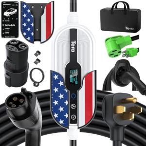 Tera Portable EV Charger: Level 1 & 2, 32A