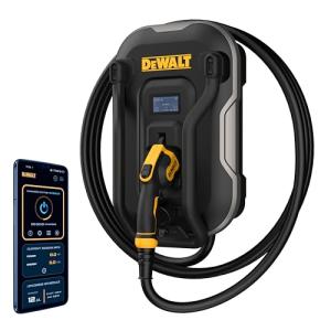 DEWALT Level 2 EV Charger, 48A Hardwired Wall Mount