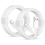 2-Pack USB A to USB C Car Charging Cable