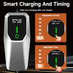 Portable Level 1/2 EV Charger 26ft Cable