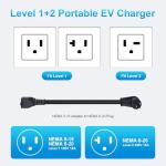Portable Level 1 EV Charger with 21ft Cable