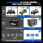 EXEFCH 36V 18A Golf Cart Charger for EZGO