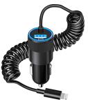 Caiinei Fast iPhone Car Charger with 6FT Cable