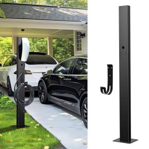 Outdoor Charger Stand for Tesla EVs - Black