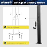 Outdoor Charger Stand for Tesla EVs - Black