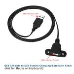 5ft USB Male to Female Charging Cable for EVs