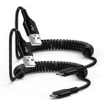 Coiled USB-C Charger Cable for Samsung Devices 2-Pack