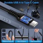 Coiled USB-C Charger Cable for Samsung Devices 2-Pack