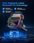 Nulaxy 54W Bluetooth Car Charger with FM Transmitter
