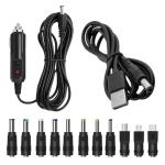 DUSCOKE 12V DC Car Charger with 11 Connectors
